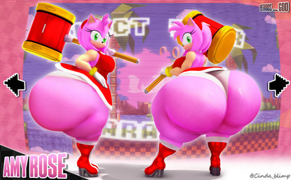 accessory anthro big_butt black_nose boots bracelet breasts bubble_butt butt clothing dress eyelashes female footwear gloves gold_(metal) gold_bracelet gold_jewelry green_eyes hair hair_accessory hairband hammer handwear high_heeled_boots high_heels holding_hammer holding_object holding_tool holding_weapon huge_butt huge_thighs hyper hyper_butt jewelry looking_at_viewer looking_back looking_back_at_viewer multiple_angles panties pink_body pink_ears pink_hair rear_view red_clothing red_dress red_footwear red_hairband red_shoes selection_menu shoes side_view smile smiling_at_viewer solo tan_inner_ear thick_thighs tools underwear weapon white_clothing white_gloves white_handwear white_panties white_underwear cindablimp perros_god sega sonic_the_hedgehog_(series) amy_rose eulipotyphlan hedgehog mammal 2025 3d_(artwork) digital_media_(artwork) hi_res