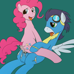 balls blue_body blue_feathers bodily_fluids butt cowgirl_position cum cum_in_vagina cum_inside cum_on_butt cutie_mark duo erection feathered_wings feathers female female_on_top female_penetrated feral from_front_position fur genital_fluids genitals hair intraspecies male male/female male_on_bottom male_penetrating male_penetrating_female on_bottom on_top open_mouth orgasm penetration penile penile_penetration penis penis_in_vagina pink_body pink_fur sex straddling tail tongue tongue_out vaginal vaginal_penetration wing_boner wings kloudmutt friendship_is_magic hasbro my_little_pony mythology pinkie_pie_(mlp) soarin_(mlp) wonderbolts_(mlp) earth_pony equid equine horse mammal mythological_creature mythological_equine pegasus pony 1:1 digital_media_(artwork) hi_res