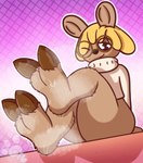 2_toes anthro big_butt blush bodily_fluids butt clothing eyewear feet fluffy foot_fetish foot_focus glasses hooves male musk sitting smelly smelly_feet solo steam sweat sweater sweaty_feet toes topwear turtleneck gil_softpaws alpaca camelid mammal hi_res