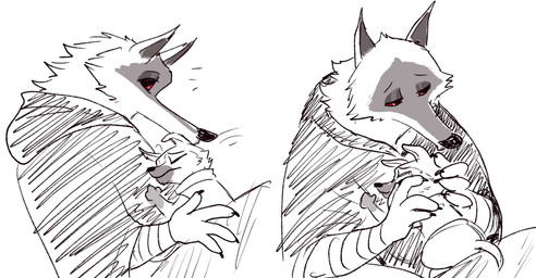 affectionate anthro bodily_fluids claws clothed clothing crying duo eyes_closed facial_markings feral fluffy head_markings hug love male markings mask_(marking) red_eyes sad simple_background size_difference tears white_background ultimatellurker dreamworks puss_in_boots_(franchise) death_(puss_in_boots) perrito_(puss_in_boots) canid canine canis chihuahua domestic_dog mammal toy_dog wolf hi_res
