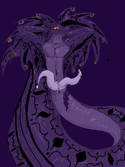 2_penises anthro apode bodily_fluids cum genital_fluids genitals legless male multi_genitalia multi_penis penis serpentine solo text coraine_(coraine) draconcopode naga scalie 3:4 absurd_res artist_name hi_res