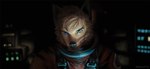 anthro blue_eyes blurred_background hair looking_at_viewer male pointy_ears prick_ears science_fiction seatbelt solo spacesuit geewolf 2001:_a_space_odyssey canid canine canis mammal wolf 2023 digital_media_(artwork) hi_res
