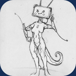 breasts electronics female monitor non-mammal_breasts solo azumaril lizard reptile scalie 1:1 monochrome traditional_media_(artwork)