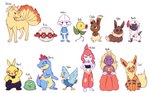 2019 9_tails absol absurd_res ambiguous_gender anthro beak bellsprout biped black_nose black_text blonde_hair blue_body blue_eyes blue_sclera brown_body brown_fur buneary cheek_spots closed_smile croconaw crossed_arms digital_media_(artwork) ducklett eevee english_text eyelashes eyes_closed feathered_wings feathers female feral fingers flavia-elric fluffy fluffy_tail forehead_gem forretress fur gem generation_1_pokemon generation_2_pokemon generation_3_pokemon generation_4_pokemon generation_5_pokemon group growlithe gulpin hair half-closed_eyes hi_res horn humanoid inner_ear_fluff jynx lips looking_at_another makuhita medicham meditite mouth_closed multi_tail name_drop narrowed_eyes ninetales nintendo paws pokemon pokemon_(species) pupils purple_body quadruped red_eyes red_horn sharp_teeth simple_background sitting smile tail teeth text thick_lips tuft white_background white_body white_fur white_hair white_pupils white_sclera wings yellow_beak yellow_body yellow_eyes