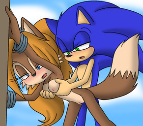 anthro blue_body blue_eyes blue_fur blush breast_grab breasts brown_body brown_fur duo female fur green_eyes hand_on_breast male male/female nude nude_female penetration penile penile_penetration penis_in_vagina sky tail vaginal vaginal_penetration angelofhapiness archie_comics sega sonic_the_hedgehog_(archie) sonic_the_hedgehog_(comics) sonic_the_hedgehog_(series) sonic_the_hedgehog tess_the_squirrel eulipotyphlan hedgehog mammal rodent sciurid