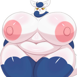 anthro areola belly big_areola big_belly big_breasts big_butt big_nipples biped breasts butt female genitals huge_areola huge_belly huge_breasts huge_butt huge_hips huge_nipples huge_thighs hyper hyper_areola hyper_breasts hyper_butt hyper_hips hyper_nipples hyper_thighs navel nipples non-mammal_nipples nude pokemorph simple_background smile solo thick_thighs vulva wide_hips hidenafox nintendo pokemon generation_6_pokemon meowstic pokemon_(species) 1:1 2025 absurd_res digital_media_(artwork) hi_res