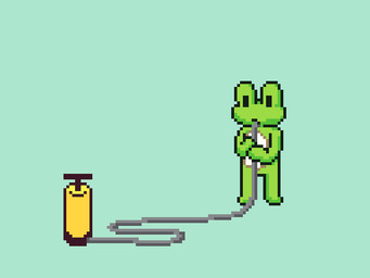anthro belly big_belly blue_background green_body hose hose_inflation huge_belly inflation simple_background solo spherical_inflation kizitoba amphibian frog 2019 4:3 animated digital_media_(artwork) pixel_(artwork) pixel_animation