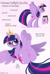 anus describing_butt eyewear female feral genitals glasses horn open_mouth purple_eyes pussy smile solo text virgin wings lullapiies friendship_is_magic hasbro my_little_pony mythology twilight_sparkle_(mlp) equid equine horse mammal mythological_creature mythological_equine pony winged_unicorn english_text hi_res