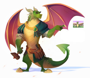 4_fingers 4_toes anthro belt bent_arm black_eyes brown_belt cheek_frill claws closed_frown clothing embers eyebrows fangs featureless_crotch feet finger_claws fingers frown gesture green_body green_eyebrows green_scales green_sclera green_tail grey_horn hammer hand_gesture holding_hammer holding_object holding_tool horn light long_tail male membrane_(anatomy) membranous_wings mouth_closed multicolored_body multicolored_scales multicolored_tail multicolored_wings pointing red_membrane red_wings redesign scales simple_background solo spade_tail tail teal_clothing teal_topwear teeth thick_eyebrows toe_claws toes tools topwear utility_belt white_background wings yellow_body yellow_claws yellow_scales nicholas_kole activision european_mythology mythology spyro_reignited_trilogy spyro_the_dragon nestor_(spyro) rescued_dragons_(spyro) dragon mythological_creature mythological_scalie scalie western_dragon winged_dragon 2018 colored concept_art digital_drawing_(artwork) digital_media_(artwork) english_description full-length_portrait hi_res lighting official_art portrait procreate_(artwork) reference_image shaded