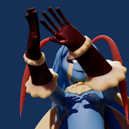 5_fingers anthro areola blue_areola blue_body blue_fur blue_hair blue_nipples breasts chest_tuft compound_eyes exoskeleton eyebrows female fingers fur glowing glowing_eyes hair half-closed_eyes narrowed_eyes nipples simple_background small_breasts smile smirk solo standing transparent_background tuft yellow_body yellow_fur fiopon shadow_hands_challenge mollis arthropod insect lepidopteran moth 1:1 3d_(artwork) absurd_res alpha_channel blender_(artwork) blender_cycles_(artwork) digital_media_(artwork) hi_res meme