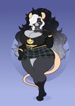 anthro big_breasts bottomwear breasts choker cleavage clothed clothing female hand_on_hip huge_breasts jewelry miniskirt necklace skirt solo thick_thighs wide_hips nastypasty luna_star mammal mouse murid murine rodent absurd_res hi_res