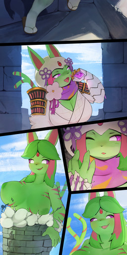 anthro anthrofied breasts earth female genitals giga growth macro nipples nude planet solo vulva ti-suger nintendo pokemon vee_(beagle) eeveelution espeon generation_2_pokemon pokemon_(species) absurd_res comic hi_res long_image tall_image