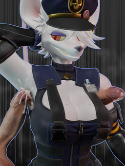 anthro armpit_fetish armpit_play armpit_sex bodily_fluids breasts clothing cum cum_on_armpit cum_on_penis eyelashes eyeshadow faceless_character faceless_male female freckled_breasts freckled_face freckles fur genital_fluids genitals gloves group handwear long_eyelashes looking_at_genitalia looking_at_penis makeup male male/female outline penis penis_in_armpit police police_uniform purple_eyeshadow raised_arm sex simple_background smile smirk tear_trough topwear trio uniform vest white_body white_fur teknotyk warfaremachine_(modeler) officer_flint_(foresttherotten) humanoid mammal murid murine rat rodent 3:4 3d_(artwork) absurd_res blender_(artwork) digital_media_(artwork) hi_res