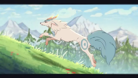 ambiguous_gender blue_body blue_fur day detailed_background feral fluffy fluffy_tail forest forest_background fur fur_markings grass horn markings mountain multicolored_body multicolored_fur nature nature_background neck_tuft outside plant running side_view solo tail tree tuft two_tone_body two_tone_fur white_body white_fur sabiksphinx sound_warning asian_mythology chinese_mythology east_asian_mythology fabulous_beasts fenz_(studio) ghibli mythology tianlu_(fabulous_beasts) mythological_creature pixiu 16:9 2d_animation animated colored frame_by_frame short_playtime sound video widescreen