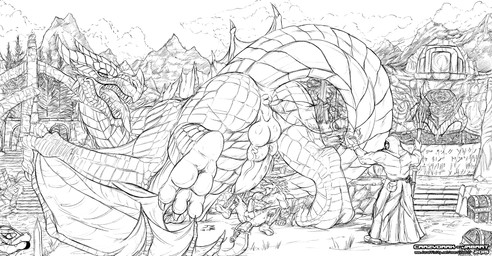 anthro anthro_on_feral anus balls bestiality clothed clothing disembodied_penis erection feral genitals group humanoid_genitalia humanoid_penis imminent_anal knot lying magic_user male male/male melee_weapon membrane_(anatomy) membranous_wings mostly_nude muscular muscular_anthro muscular_male object_in_ass on_back open_mouth outside penis sword text weapon wings crazydrak bethesda_game_studios european_mythology microsoft mythology skyrim the_elder_scrolls argonian dragon human mammal mythological_creature mythological_scalie scalie western_dragon wyvern 2015 artist_name dated hi_res monochrome