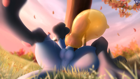 3_fingers animal_genitalia animal_penis anthro anus autumn balls big_penis biped black_body black_fur blue_body blue_fur bodily_fluids butt canine_genitalia canine_penis chest_spike condom day detailed_background erection faceless_anthro faceless_character faceless_male filled_condom fingers fur genital_fluids genitals grass hand_spike knot leaf lying male multicolored_body multicolored_fur nude on_back one_leg_up outdoor_nudity outside pawpads penis perineum pink_anus pink_pawpads plant raised_leg sexual_barrier_device sheath sky solo sparkles spikes spikes_(anatomy) spread_legs spreading tree urine urine_in_condom watersports conditional_dnp eparihser nintendo pokemon rozick generation_4_pokemon lucario pokemon_(species) 16:9 2022 absurd_res dated digital_media_(artwork) hi_res signature widescreen