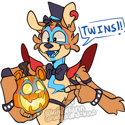 5_fingers anthro blue_claws bow_tie brown_body brown_fur cheek_tuft claws clothing eyebrows facial_tuft fingers food fruit fur gesture glowing hand_gesture hat head_tuft headgear headwear machine male open_mouth plant pointing pumpkin smile solo text tuft kinoselynn five_nights_at_freddy's five_nights_at_freddy's:_security_breach scottgames steel_wool_studios glamrock_freddy animatronic bear mammal robot 1:1 2020 english_text