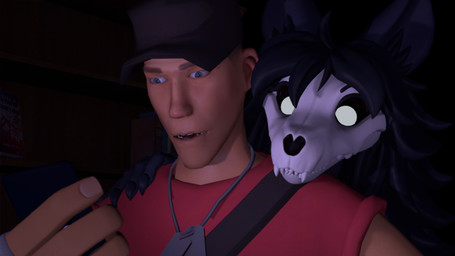 anthro big_eyes black_body black_fur bone book claws clothed clothed_human clothed_male clothing dog_tags duo electronics female fingernails fur hat headgear headwear inside light_body light_skin looking_at_object looking_at_phone male male/female nails night open_mouth phone skull skull_head teeth white_eyes da.nilkaz joker0 da.nilkaz_(modeler) scp_foundation team_fortress_2 to_kill_a_mockingbird valve valve_corporation scout_(team_fortress_2) scp-1471-a scp-1471-a_(da.nilkaz) human malo mammal monster 16:9 3d_(artwork) digital_media_(artwork) hi_res widescreen