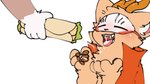 blush bodily_fluids cum duo erection food fur genital_fluids male male/male open_mouth sex simple_background fox_san fabulous_beasts fenz_(studio) sibuxiang_the_deer_(fabulous_beasts) tuye_(fabulous_beasts) deer humanoid lagomorph leporid mammal rabbit 16:9 widescreen