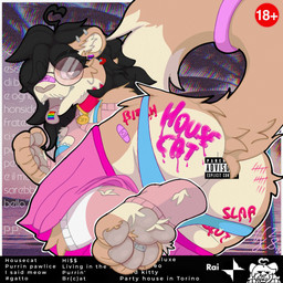 ambiguous_gender anthro band-aid bandage body_writing bottomwear bottomwear_down bra butt clothed clothing collar digit_ring eyewear feet glasses inviting_to_sex jewelry leg_warmers legwear looking_at_viewer music panties panties_down partially_clothed pawpads paws presenting raised_tail rear_view ring skirt skirt_down slap solo tail tally_marks text thick_thighs toe_ring toes underwear underwear_down writing_on_butt gabrycat28 ravepop_(russelbuck) gabry_(gabrycat28) 1:1 album_cover cover english_text hi_res