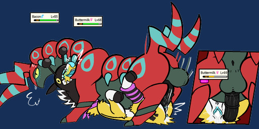 animal_genitalia animal_penis anus balls blush bodily_fluids clothing cum cum_inside duo equine_genitalia equine_penis female feral gameplay_mechanics genital_fluids genitals gui health_bar impregnation legwear looking_pleasured male male/female penetration penis sex stockings vaginal vaginal_penetration vulva trout_(artist) nintendo pokemon arthropod farigiraf generation_5_pokemon generation_9_pokemon giraffe giraffid insect mammal pokemon_(species) scolipede alpha_channel hi_res