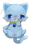 blue_body blue_fur blush body_blush bracelet facial_tuft female female_feral feral fur genitals jewelry necklace plump_labia pussy pussy_blush semi-anthro simple_background solo spread_legs spreading tail tuft white_background azuo jewelpet sanrio sega_fave lapis_(jewelpet) domestic_cat felid feline felis mammal hi_res