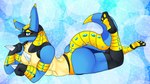 anthro male nude solo cassielink nintendo pokemon generation_4_pokemon lucario pokemon_(species) absurd_res digital_media_(artwork) hi_res sketch