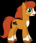 brown_hair female feral fetlocks freckles hair leg_markings looking_at_viewer markings open_mouth orange_body orange_eyes simple_background smile socks_(marking) solo tan_body transparent_background parclytaxel hasbro my_little_pony fan_character earth_pony equid equine horse mammal pony 2021 absurd_res alpha_channel hi_res