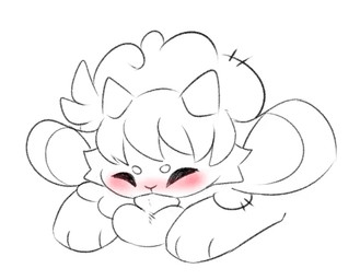 2_horns anthro balls big_ears blush circle_eyebrows duo eyebrows fellatio genitals head_horn horn male male/male oral penile penis penis_in_mouth sex simple_background small_eyebrows white_background wool_hair anotherbearsimp sundae_(anotherbearsimp) bovid caprine mammal sheep 2025 2d_animation animated digital_media_(artwork) english_description frame_by_frame loop