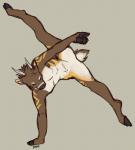 anthro brown_body brown_fur fur grey_background hooves horn male simple_background solo gonewiththefart deer mammal digital_media_(artwork)