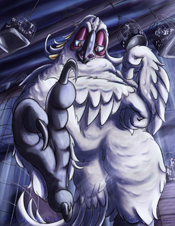 anthro audience beak being_watched birdcage blush cage claws extreme_size_difference eye_bags feather_hands feathers featureless_crotch feet foot_fetish foot_focus grey_beak group half-closed_eyes head_feathers head_tilt inside larger_male light light_beam looking_at_another looking_at_viewer low-angle_view male micro micro_pov moonbeam moonlight narrowed_eyes neck_tuft size_difference solo tail tail_feathers talons text toe_claws toes tuft white_body white_feathers wings worm's-eye_view undergreysnest blue_sky_studios rio_(series) nigel_(rio) avian bird cockatoo parrot colored english_text hi_res shaded signature watermark