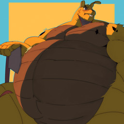 anthro axe belly big_belly buckteeth fur machine male musclegut muscular muscular_male obese obese_anthro obese_male overweight overweight_anthro overweight_male pecs purple_eyes scar solo teeth yellow_body yellow_fur tkckid five_nights_at_freddy's five_nights_at_freddy's_3 scottgames springtrap_(fnaf) animatronic lagomorph leporid mammal rabbit robot 1:1 hi_res