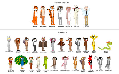 5_eyes 8_limbs age_difference anthro cast female group horn limbless limbless_vertebrate male multi_eye text young young_anthro young_female young_male joey_nigro mythology amphibian aquatic arachnid arthropod avian axolotl bat bear beaver bird bovid canid canine canis caprine chipmunk deer demon demon_humanoid domestic_cat domestic_dog domestic_pig elephant elephantid equid equine fairy felid feline felis fox frog galliform giant_panda giraffe giraffid goat ground_squirrel humanoid koala lagomorph lemur leporid mammal marsupial mole_salamander monotreme mustelid mythological_creature mythological_equine otter pantherine peafowl phasianid platypus primate proboscidean procyonid rabbit raccoon red_fox reptile rodent salamander satyr scalie sciurid snake spider strepsirrhine suid suine sus_(pig) tiger tree_squirrel true_fox unicorn vombatiform warthog wolf 2021 absurd_res english_text hi_res