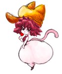 angry anthro big_butt butt cat_tail clothing femboy footwear genitals hair hat headgear headwear huge_butt huge_thighs hyper hyper_butt hyper_genitalia hyper_thighs leotard looking_at_viewer male red_hair shoes short_stack size_difference smaller_male solo thick_thighs wide_hipped_anthro wide_hips rogywantscoffee kamizel domestic_cat felid feline felis mammal hi_res