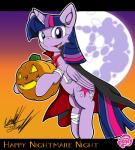cape cutie_mark english_text equine fangs female feral friendship_is_magic fur fuzon-s hair halloween holidays horn jack_o'_lantern long_hair looking_at_viewer mammal moon multi-colored_hair my_little_pony open_mouth pumpkin purple_eyes purple_fur purple_hair smile solo text tongue twilight_sparkle_(mlp) winged_unicorn wings wrap
Rating: Safe
Score: 4
User: Deatron
Date: November 02, 2013