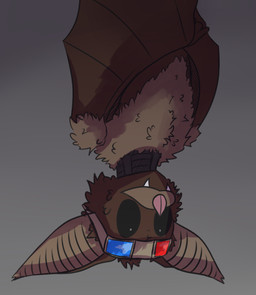 3d_glasses ambiguous_gender anthro big_ears brown_body brown_fur eyewear eyewear_only fangs fur glasses glasses_only looking_down machine nude solo teeth upside_down wearing_glasses winged_arms wings bluescreened five_nights_at_freddy's scottgames beamz fan_character animatronic bat mammal robot 2015 digital_media_(artwork) half-length_portrait hi_res portrait shaded