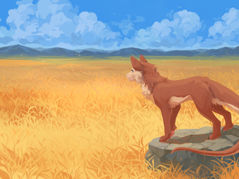 ambiguous_gender blue_eyes blue_sky brown_body brown_fur brown_tail cheek_tuft cloud eyelashes facial_tuft feral fur glistening glistening_eyes grass meadow mountain mouth_closed neck_tuft outside pawpads pink_pawpads plant side_view sky solo tail tan_body tan_fur tan_tail tuft unsigned corzh77 mythology dragon furred_dragon furred_scalie mythological_creature mythological_scalie scalie absurd_res full-length_portrait hi_res portrait female_(lore) trans_(lore)