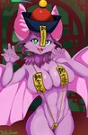 anthro bikini clothing female one-piece_swimsuit sling_bikini solo swimwear talisman two-piece_swimsuit duplicatename asian_mythology chinese_mythology east_asian_mythology mythology zanthia_(duplicatename) bat jiangshi mammal undead hi_res