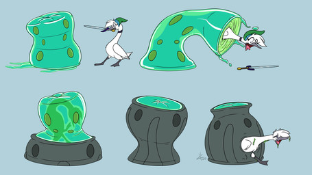 ambiguous_gender artificial_birth birth birth_pod captured choker cloning_device cloning_machine cloning_tank clothing containment_tube dripping_slime emerging feathers female feral goo_vore green_liquid hat headgear headwear jewelry laboratory_equipment laboratory_glassware latex liquid_latex melee_weapon mewtwo_clone_machine necklace pod scientific_instrument slime stasis_chamber swallowing sword test_tube tube unwilling_prey vore vore_sequence weapon whitephoenix52 pokemon_the_first_movie breezy_(lotp) anatid anseriform anserine avian bird goo_creature goose like_like living_clone_unit 16:9 absurd_res hi_res widescreen