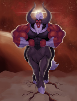 abs anthro beard biceps big_muscles black_sclera deltoids duo facial_hair horn huge_muscles hyper hyper_muscles macro male muscular muscular_male pecs red_body solo space triceps mariamame european_mythology friendship_is_magic greek_mythology hasbro my_little_pony mythology tirek_(mlp) centaur equid equid_taur equine horse humanoid_taur mammal mammal_taur taur absurd_res hi_res