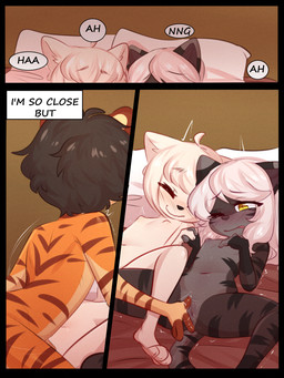anthro black_hair blue_eyes blush bodily_fluids clitoral clitoral_rubbing clitoris erect_nipples erection female fingering fur genital_fluids genitals group group_sex hair hand_holding intraspecies loli looking_pleasured male male/female nipples nude penetration penis sex shota striped_body striped_fur stripes tail threesome vaginal vaginal_fingering vaginal_fluids vaginal_penetration vulva white_hair yellow_eyes young young_anthro young_on_young aoizuri amalia_(claralaine) ghost_(claralaine) ken_(claralaine) domestic_cat felid feline felis ghost mammal spirit 2019 3:4 comic hi_res pseudo_incest_(lore) stepbrother_(lore) stepbrother_and_stepsister_(lore) stepsibling_(lore) stepsister_(lore)