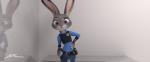 anthro clothed clothing female fur grey_background grey_body grey_fur looking_at_viewer police police_uniform simple_background smile solo uniform white_body white_fur bdanimare disney zootopia judy_hopps lagomorph leporid mammal rabbit 2016 3d_(artwork) digital_media_(artwork) hi_res