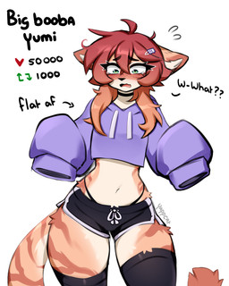 anthro black_nose blush clothed clothing dialogue eyebrows eyelashes female front_view fur hair legwear open_mouth simple_background solo tail text thigh_highs white_background yappcat yumi_(catniplewds) domestic_cat felid feline felis mammal 2026 4:5 absurd_res artist_name digital_media_(artwork) english_text hi_res