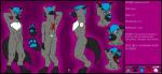 anthro male side_view solo text turnaround kizzneth_(artist) jerome_blaze canid canine canis mammal wolf absurd_res english_text hi_res model_sheet smaller_version_at_source