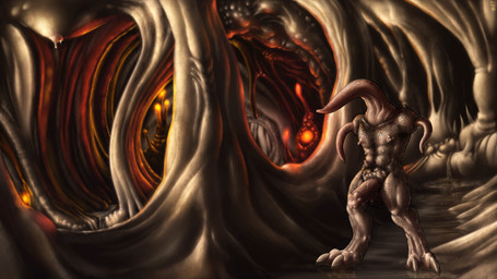 2_toes biped body_hair claws corruption erection eyeless feet genitals glistening male merging nightmare_fuel nipples nude penis pubes solo toes tongue transformation mot 16:9 digital_media_(artwork) hi_res widescreen