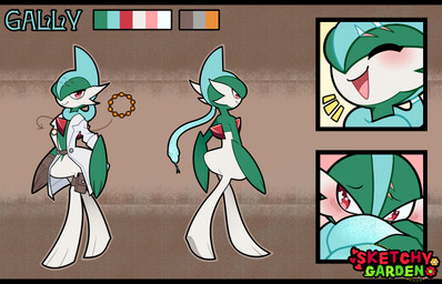 3_fingers anthro belt belt_pouch bite_mark blue_scarf blush blush_lines bottomless button_(fastener) chest_horn clothed clothing coat color_swatch covering covering_mouth embarrassed emblem excited expressions eyebrows eyelashes facial_scar fingers forked_tongue green_body hair head_crest jacket jacket_only knight living_hair male medical no_teeth one_glove open_mouth ponytail pseudo_hair red_eyes scar scarf simple_background snake_hair solo symbiotic symbol tongue topwear topwear_only warrior white_body white_clothing white_coat white_topwear sketchygarden european_mythology greek_mythology mythology nintendo pokemon sir_gallade gallade generation_4_pokemon gorgon humanoid hybrid pokemon_(species) reptile scalie snake 14:9 absurd_res full-length_portrait hi_res icon model_sheet portrait