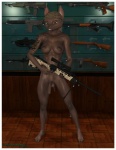 .357_magnum 5_fingers 5_toes abs anthro assault_rifle athletic athletic_anthro athletic_gynomorph athletic_intersex balls bare_breasts battle_rifle biceps biped black_nose black_penis border breasts brown_eyes colt_1900 colt_python colt_single_action_army dark_body dark_skin detailed_background feet fg-42 fingers floor fn_f2000 fn_fal front_view genitals gm3_lynx gun gynomorph hairless half-erect handgun holding_gun holding_object holding_ranged_weapon holding_weapon inside intersex light_machine_gun looking_at_viewer luger m1_carbine markings muscular muscular_anthro muscular_gynomorph muscular_intersex nambu nipples nude parquet penis pistol pose ppsh-41 ranged_weapon revolver rifle sa80 scope single_action sniper_rifle snout solo standing steyr_aug submachine_gun tan_body tan_skin tattoo teeth toes type_99_(light_machine_gun) weapon white_border wood wood_floor the_anthropomorphologist colt's_manufacturing_company royal_ordnance_plc steyr_arms orchid_(the_anthropomorphologist) canid canine canis domestic_dog hairless_dog mammal 3d_(artwork) digital_media_(artwork) full-length_portrait hi_res portrait