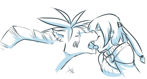 bestiality bestiality_kiss breasts duo eyes_closed female female_human female_on_feral feral french_kissing hair human_on_feral interspecies kissing male male/female male_feral male_on_human side_view simple_background tongue tongue_out white_background aogami final_fantasy final_fantasy_vii square_enix red_xiii yuffie_kisaragi human mammal 2016 line_art monochrome signature