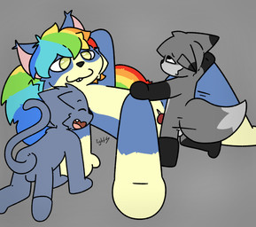 adult_on_young age_difference all_fours animal_genitalia animal_penis anthro anthro_on_anthro balls biped black_eyes black_nose blue_body blue_fur blue_hair blue_tail canine_genitalia canine_penis dominant dominant_young fangs female fur genitals grey_background grey_body grey_fur grey_hair grey_tail group hair holding_both_knees holding_both_legs knot lying male male/female motion_lines multicolored_hair multicolored_tail older_penetrated on_back penetration penis rainbow_hair rainbow_tail sex simple_background tail teeth trio vaginal voyeur vulva yellow_eyes young young_anthro young_male lightningb0lt01 jax_(lightningb0lt01) mattias_(lightningb0lt01) minia_(augustus) canid canine canis domestic_cat felid feline felis mammal rodent sciurid tree_squirrel wolf 2026 absurd_res hi_res watermark