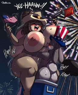 abdominal_bulge age_difference american_flag anthro areola big_breasts biped breasts clothing duo female female_penetrated grey_body hat hat_only headgear headgear_only headwear headwear_only huge_breasts larger_female male male/female male_penetrating mature_female mostly_nude nipples nude older_female penetration penile penile_penetration sex size_difference smaller_male tail thick_thighs united_states_of_america younger_male joaoppereiraus lagomorph leporid mammal rabbit hi_res incest_(lore) mother_(lore) mother_and_child_(lore) mother_and_son_(lore) parent_(lore) parent_and_child_(lore) parent_and_son_(lore) son_(lore)